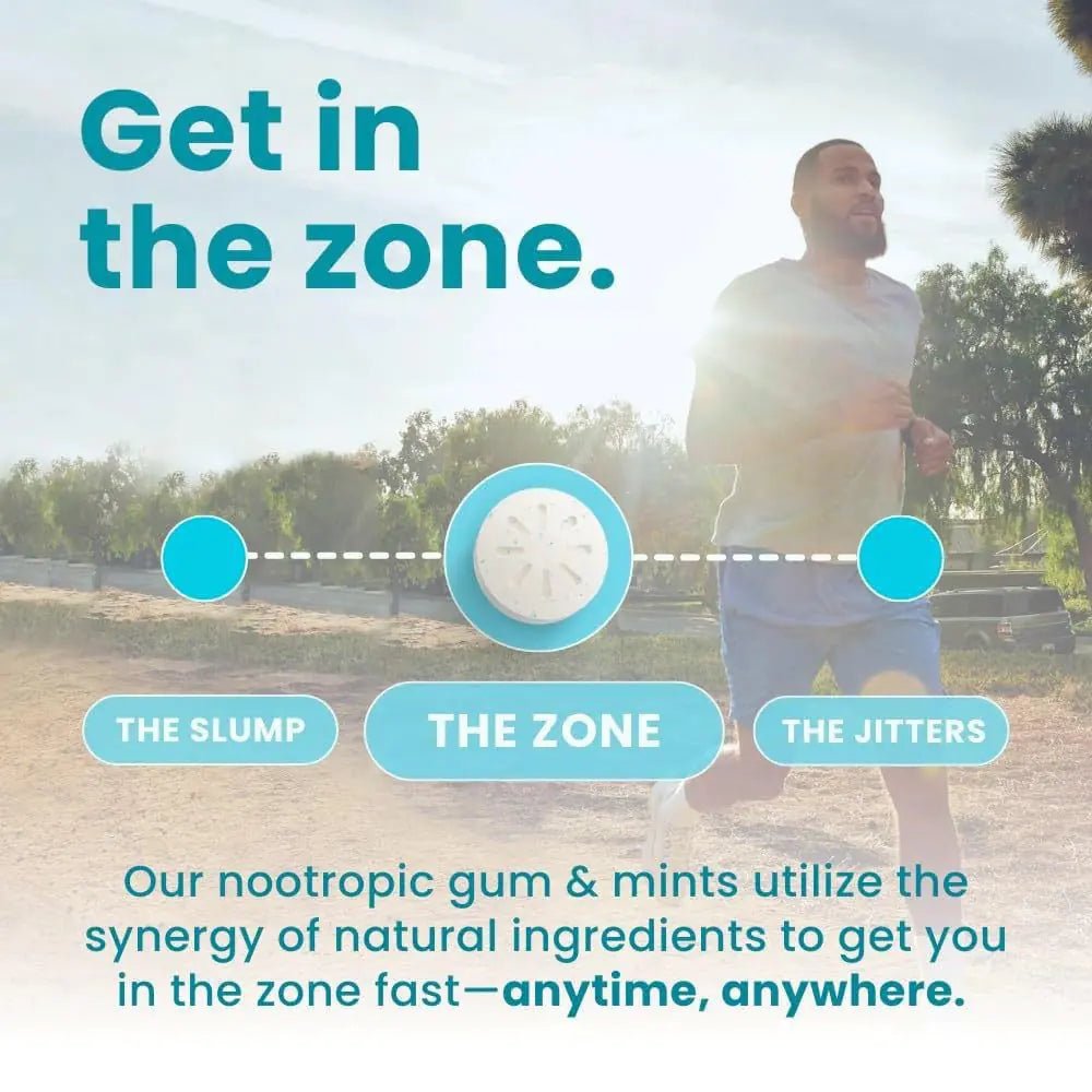 Focus Gum Neuro Mints for outdoor focus and productivity – supports clarity, memory, and stress reduction in daily life