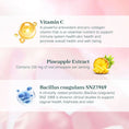 Carica immagine nel visualizzatore Galleria, Ellasie Gummies Supplement Facts: Vitamin C, Pineapple Extract & Bacillus Coagulans. Key ingredients & benefits.