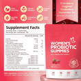 Bild in den Galerie-Viewer laden, Ellasie Women's Probiotic Gummies: Supplement Facts label with ingredients and nutritional info.