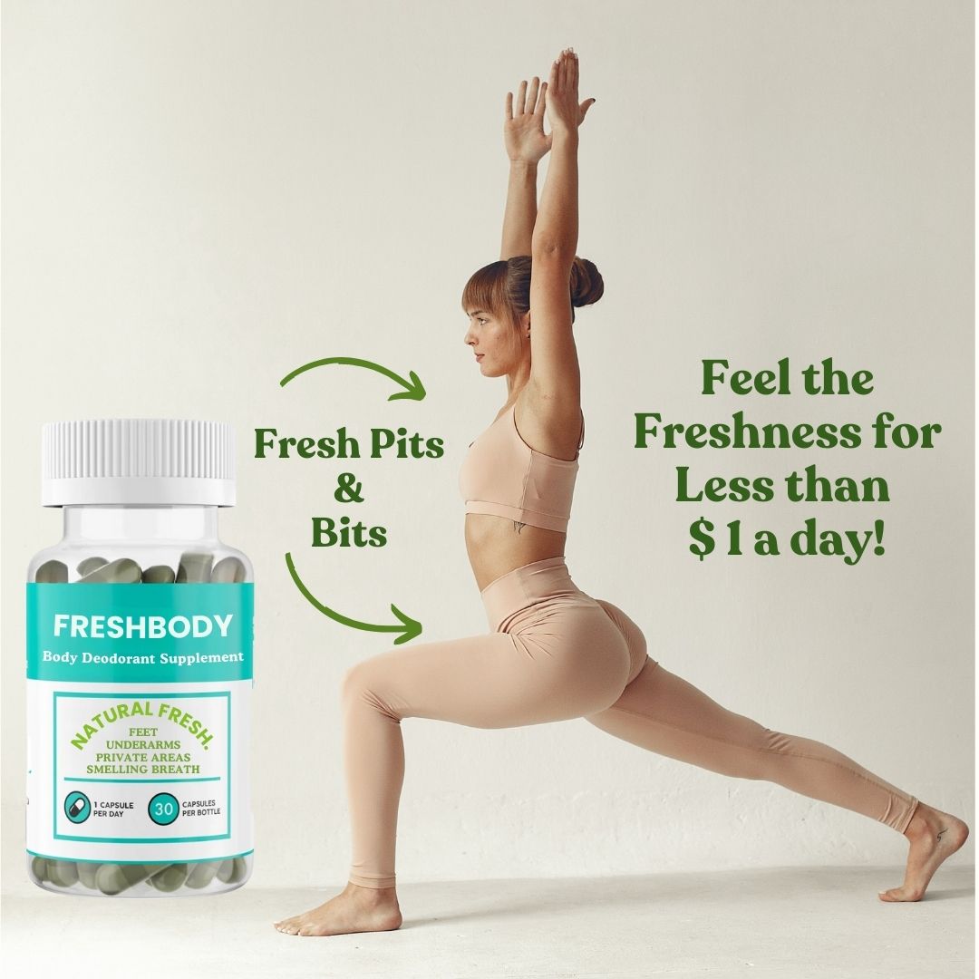 Internal Body Odor Supplement – Natural Deodorizing Capsules for Men & Women | Supports Gut Health & Detox – Ellasie