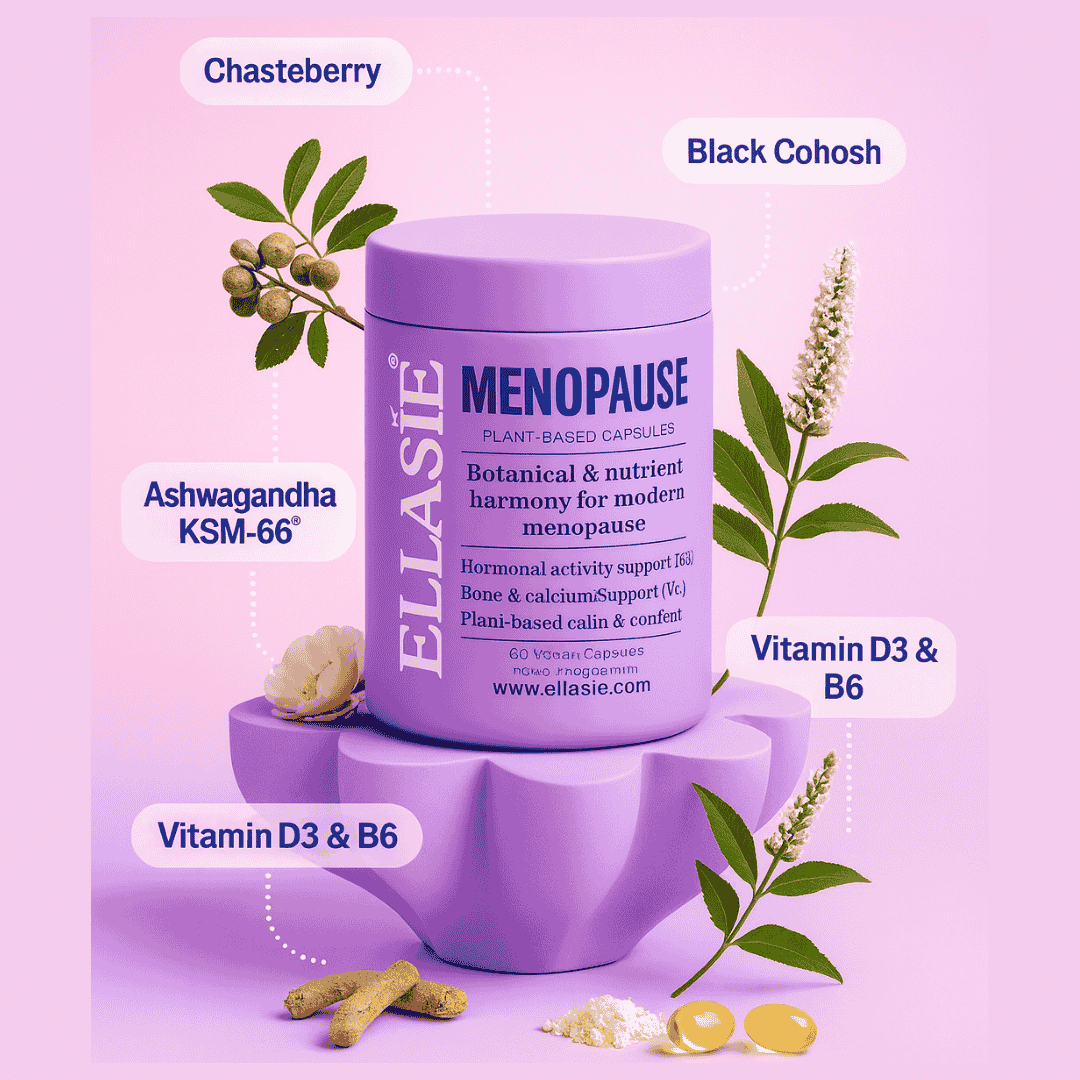 Vegan Menopause Capsules for Women 40+ – Ellasie Plant - Based Supplement | Supplement by Ellasie