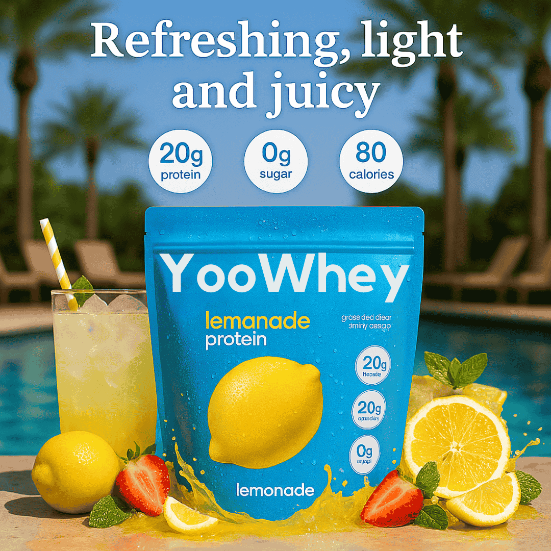 Clear Whey Protein Isolate | Grass - Fed, No Added Sugar, 3 Refreshing Flavours – 20g Protein per Serving | Whey protein by Ellasie
