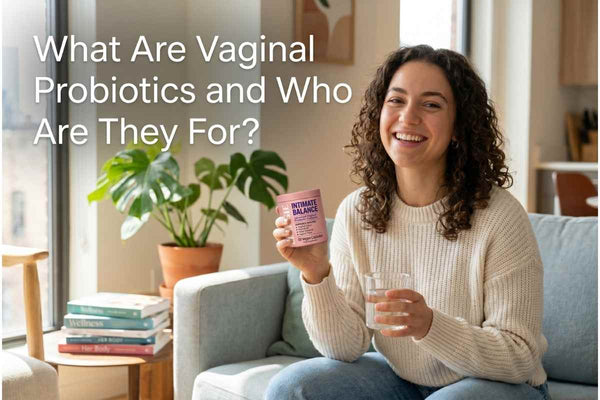 Woman discussing vaginal probiotic suitability with a pharmacist