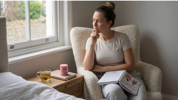 Woman reading a guide to vaginal odour causes and medical advice