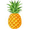 A single pineapple illustration centered on a plain white background.