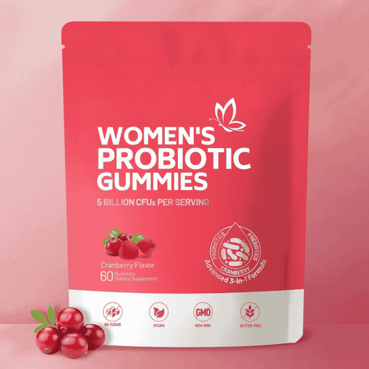 Ellasie Cranberry Probiotic Gummies – 5 Billion CFU | Urinary & Vaginal Balance Support | Vegan, Sugar - Free | Supplements > Probiotic Gummies by Ellasie