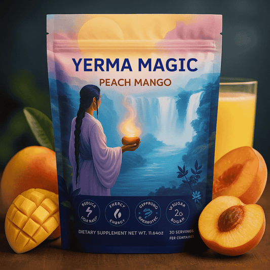Yerma Magic Powder | Yerba Mate + Lion’s Mane Focus, Zero Crash – Vegan, 30 Servings | Herbal Tea by Ellasie
