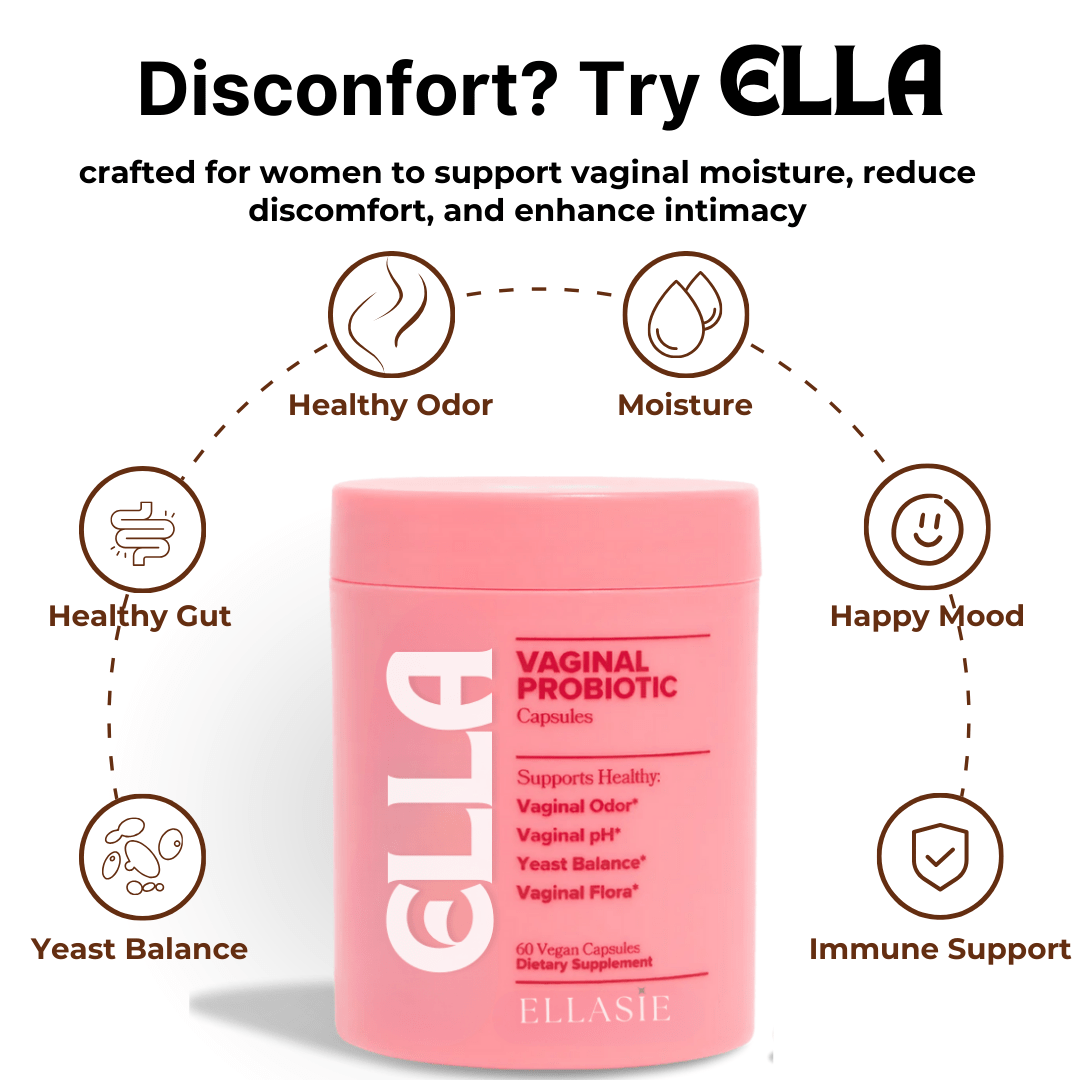 Discomfort Relief with Ellasie – Probiotic for Vaginal Odor, pH, Yeast, and Intimate Balance, benefits