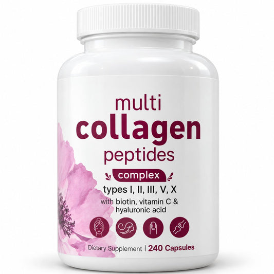 Multi Collagen Complex for Women – 240 Capsules with Biotin