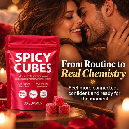 Spicy Cubes Hot Peach Gummies