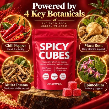 Spicy Cubes Hot Peach Gummies