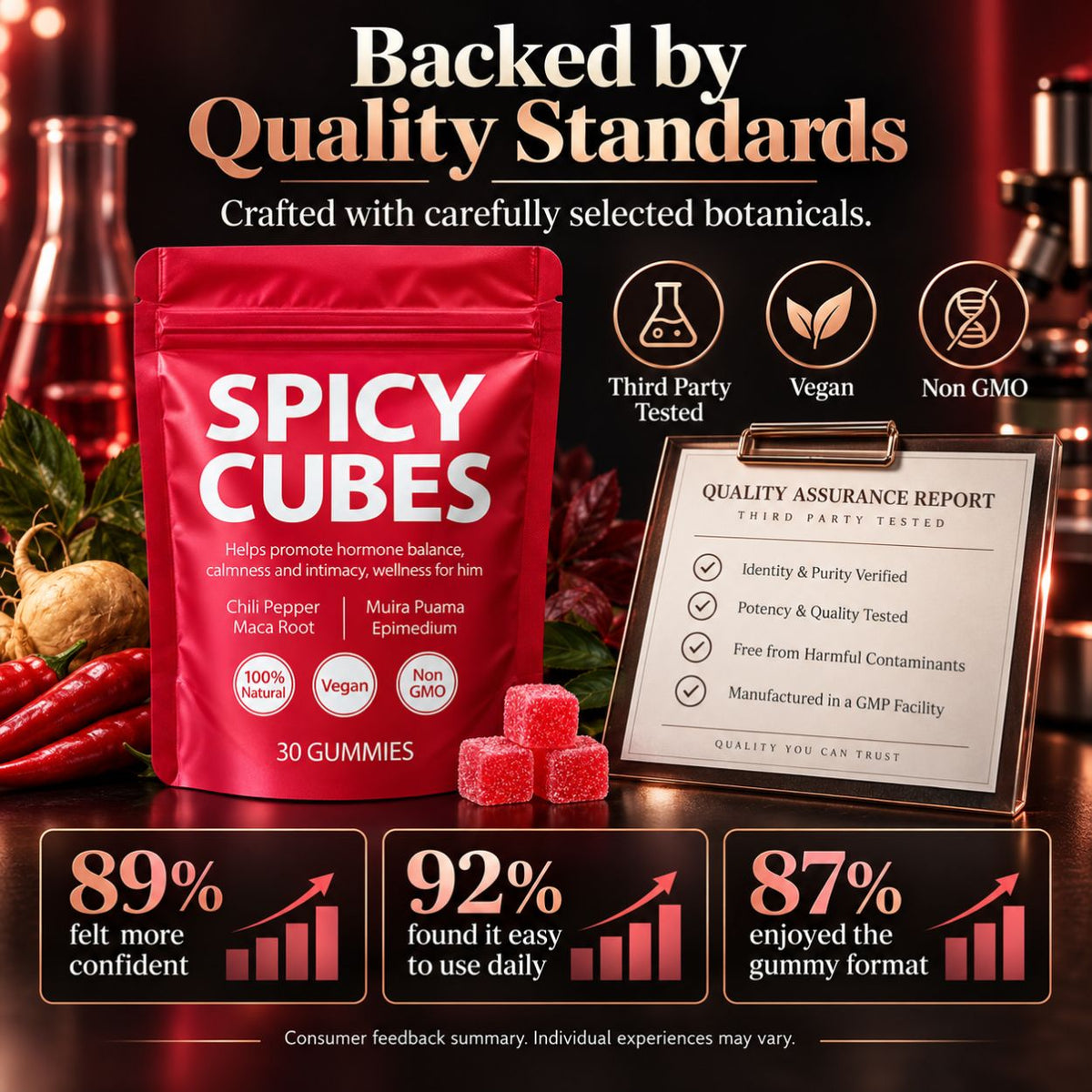 Spicy Cubes Hot Peach Gummies