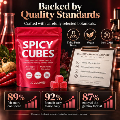 Spicy Cubes Hot Peach Gummies