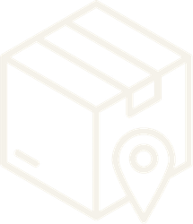 box and a pin map in white colour