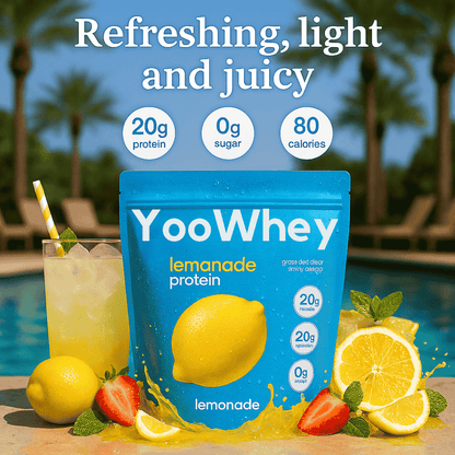 Clear Whey Protein Isolate | Grass - Fed, No Added Sugar, 3 Refreshing Flavours – 20g Protein per Serving | Whey protein by Ellasie